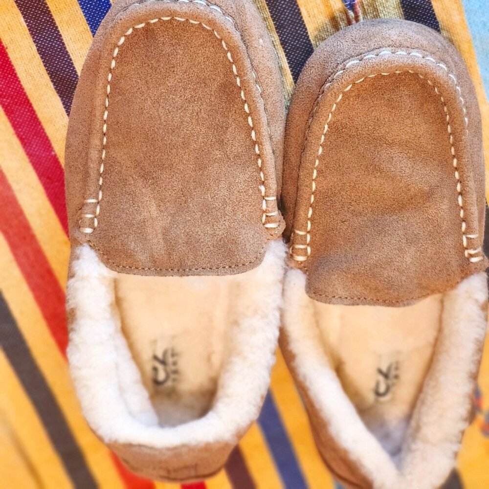 EZ FEET Womens slippers Real Shearling USA 10